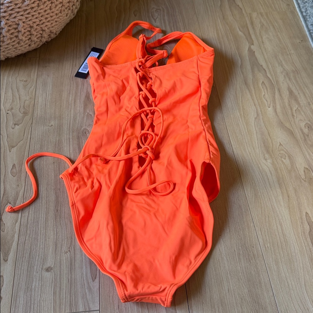 NWT TA3 PLUNGEY ORANGE ONE PIECE - Picture 3 of 5